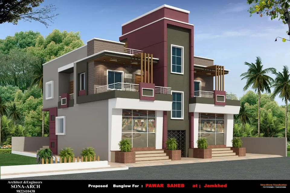 Bungalow construction · Jamkhed — work by Kumar Constructions
